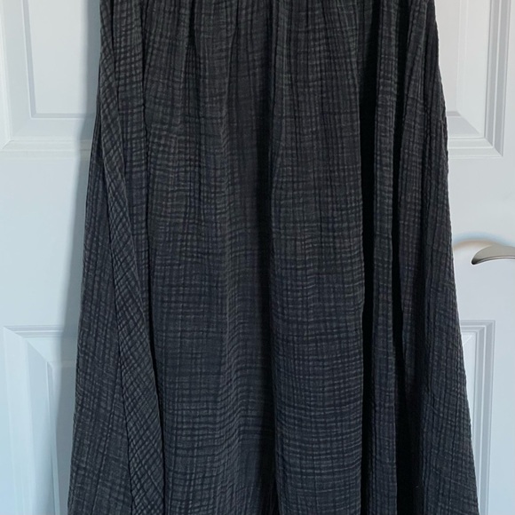 Anthropologie Black Waffle Knit Linen Beach Strapless Harem Jumpsuit - 35353 - Picture 6 of 16